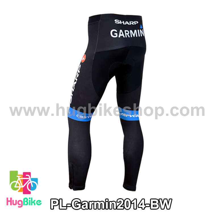กางเกงจักรยานขายาวทีม Garmin 14 ดำน้ำเงิน