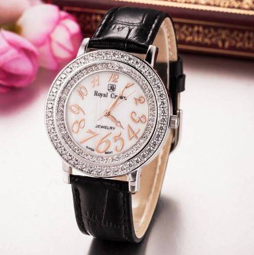 นาฬิกา Royal Crown สายหนัง กันน้ำ