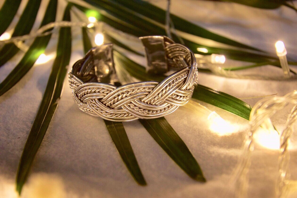 กำไลอัลลอย ลายเปียถัก