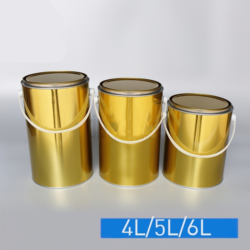 ถังสีเหล็ก ถังกาว ถังเคมี ของใหม่ มีหูหิ้ว 4L/5L/6L DG01