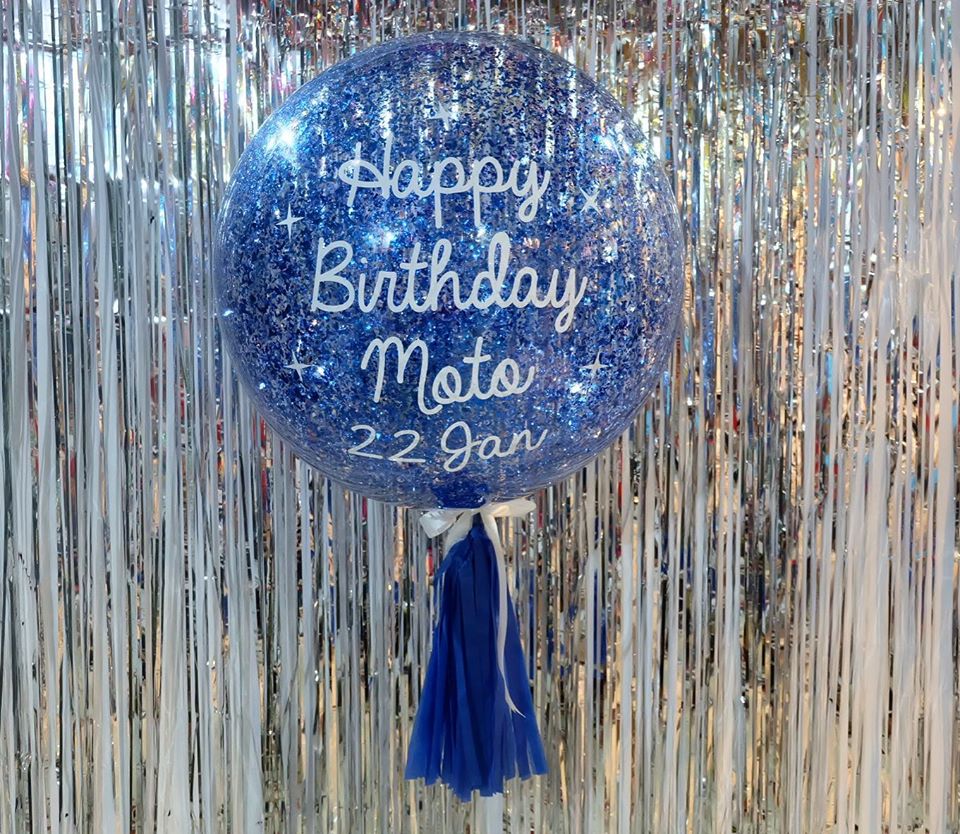 Happy Birthday 24-inch dark blue (1pcs) (with helium)