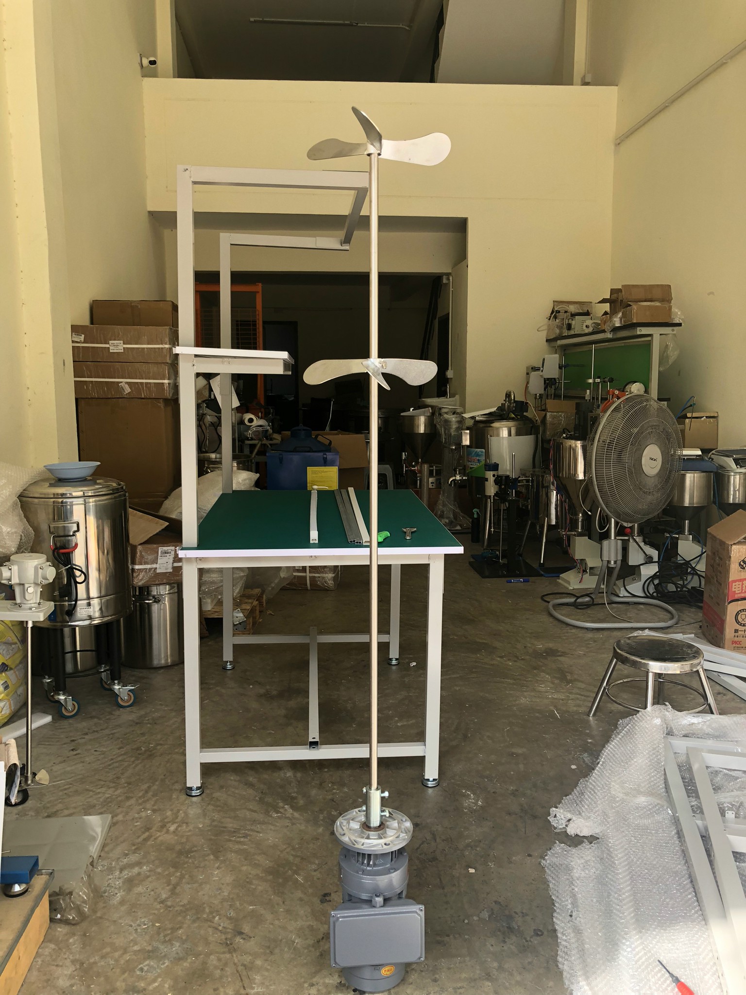 มอเตอร์พร้อมหัวปั่น หัวปั่นสแตนเลส 304 316L หัวพลาสติก รุ่น BLD09 chemical mixer motor