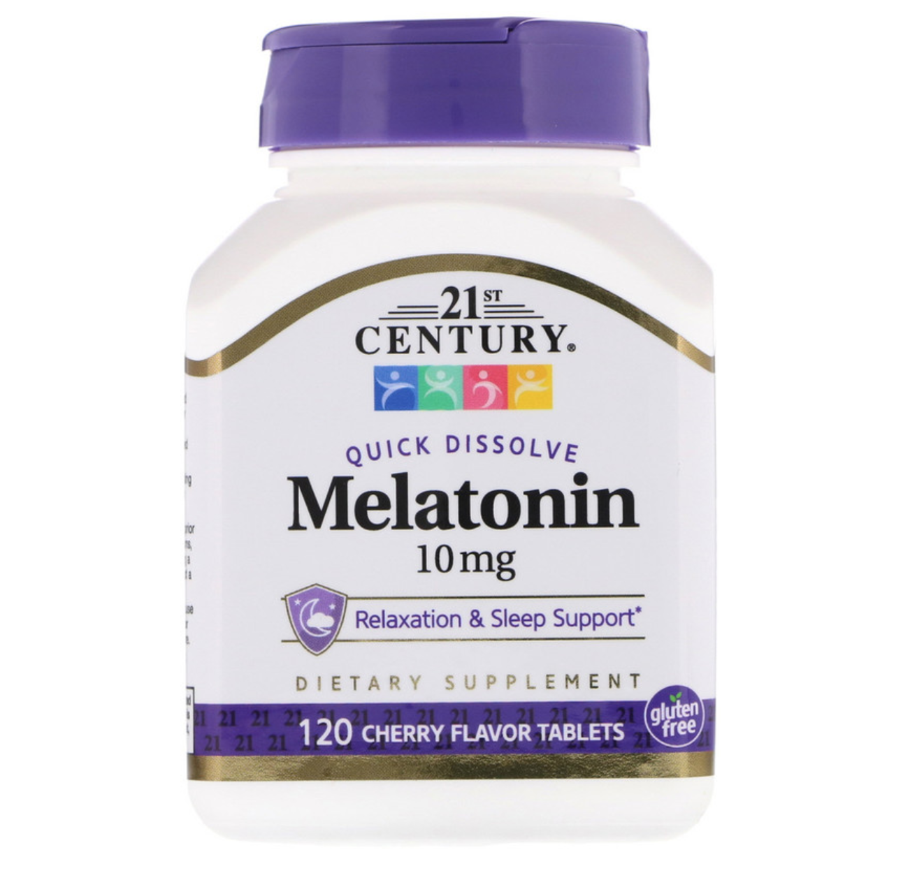 21st Century, Melatonin, Cherry Flavor, 10 mg, 120 Quick Dissolve Tablets