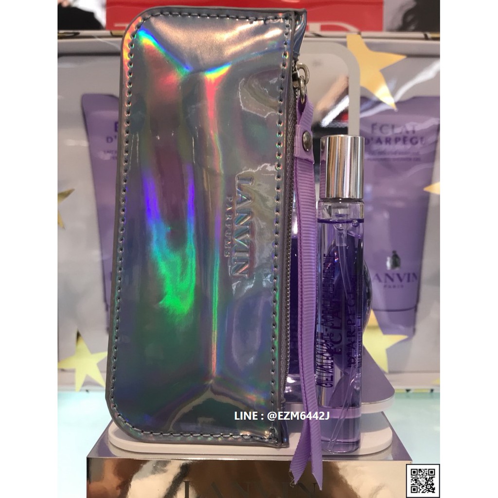 น้ำหอมแท้ เซ็ตมินิ LANVIN ECLAT D'ARPEGE FOR WOMEN EAU DE PARFUM SPRAY 7.5 ML + กระเป๋าซิป สุดน่ารัก