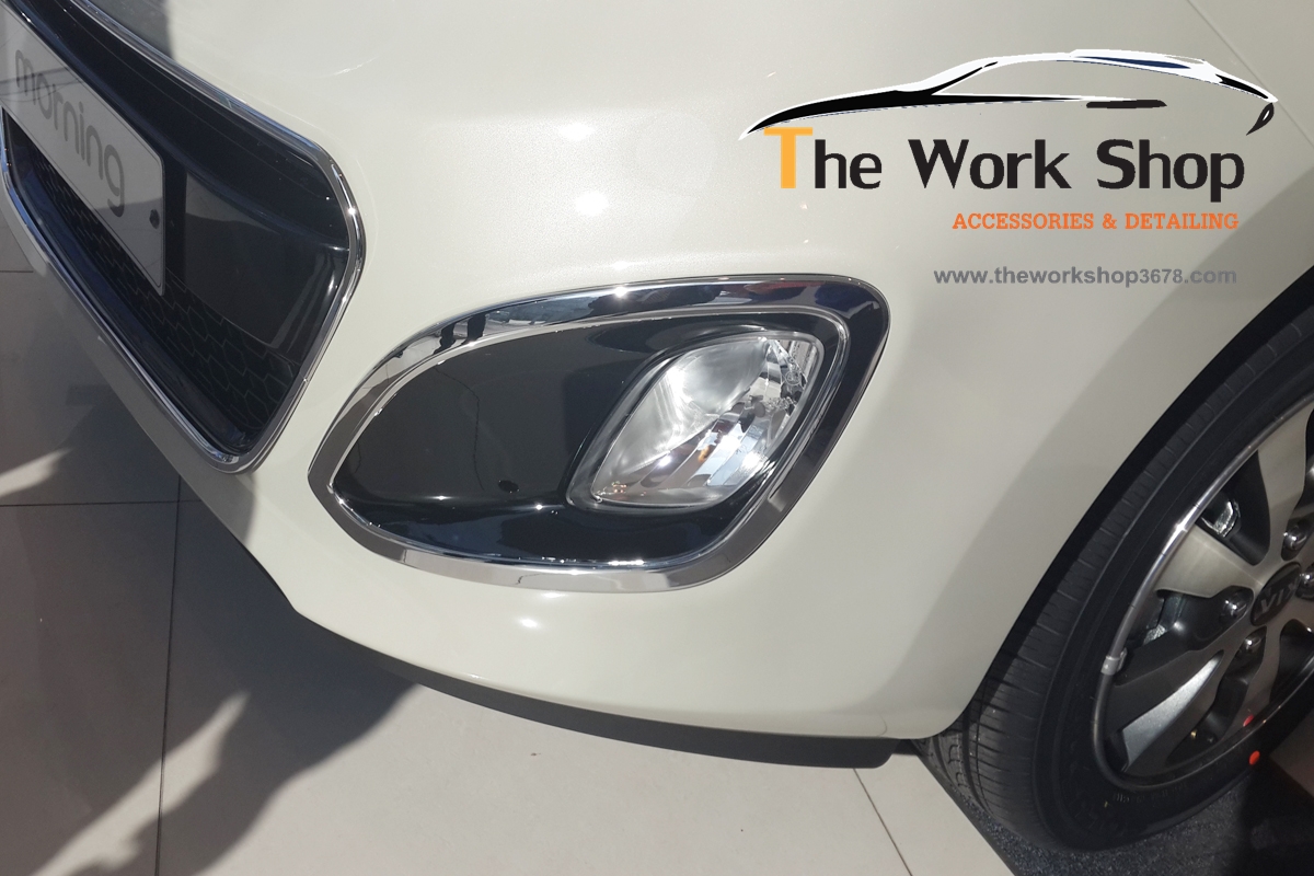 Fog Lamp Garnish / Chrome Fog Lamp Cover for Picanta ( ชุดโครเมี่ยมแต่งไฟตัดหมอก 4 ชิ้น )