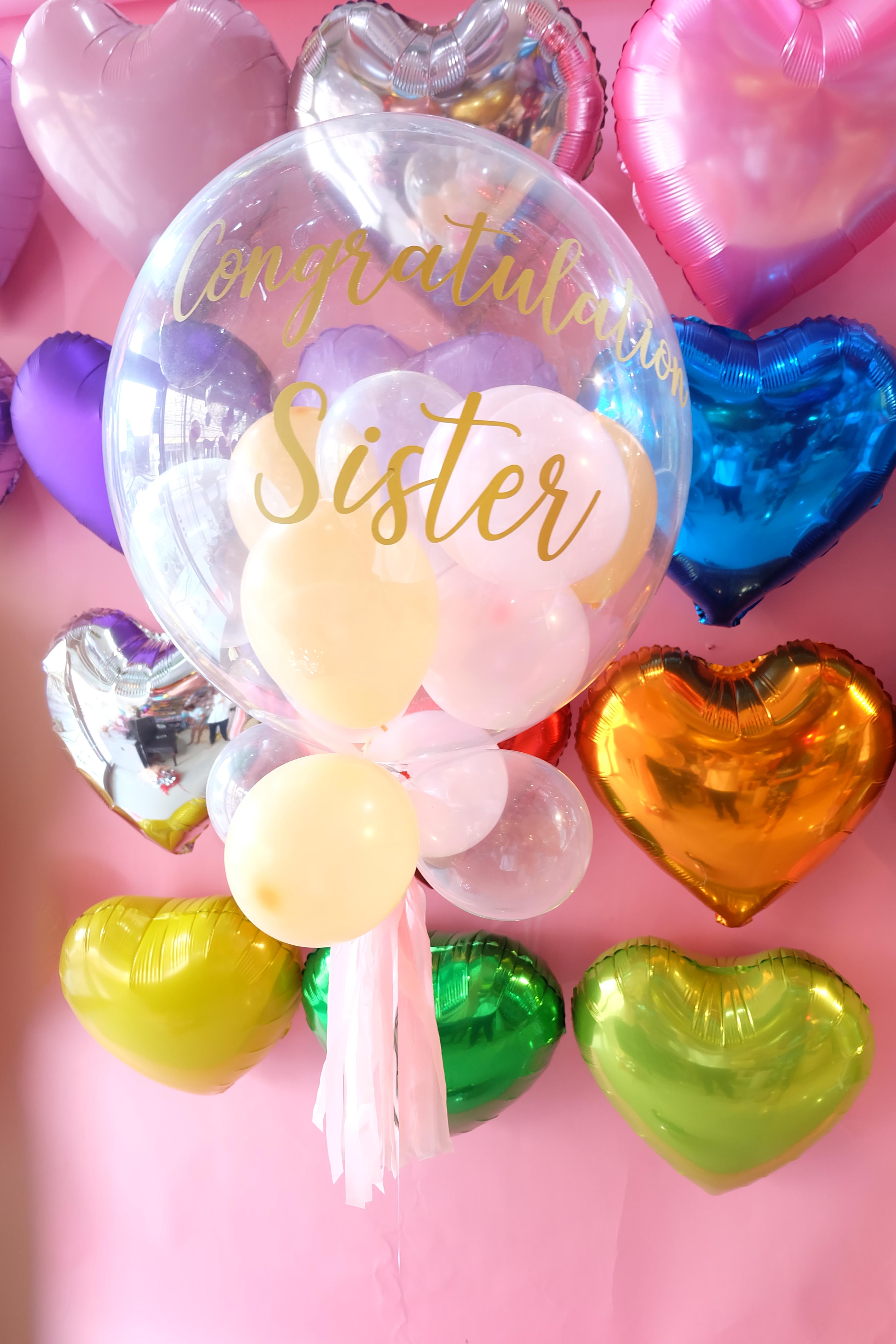 Bubble 24-inch (1pcs) / ลูกโป่งบับเบิ้ล เขียนข้อความ 24 นิ้ว (1ชิ้น)