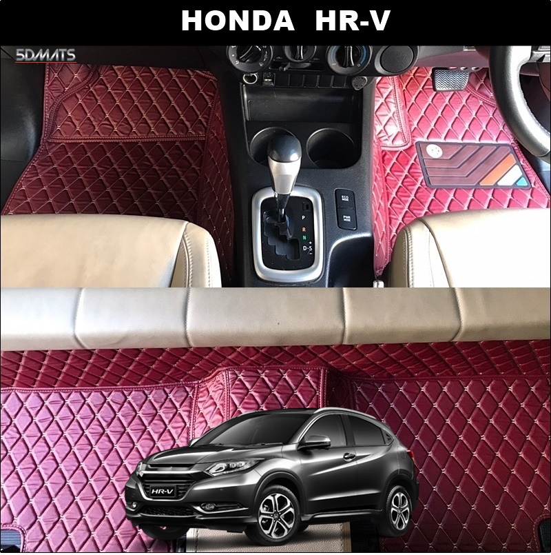พรมปูพื้นรถยนต์ 6D HONDA HR-V พรม6D QX สวยงาม เข้ารูป รวมแผ่นท้าย ปิดเบาะ ตรงรุ่นรถ 6ชิ้น