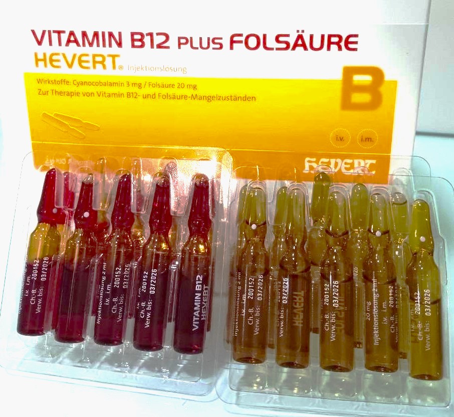 HEVERT VITAMIN B12 PLUS FOLATE 10+10