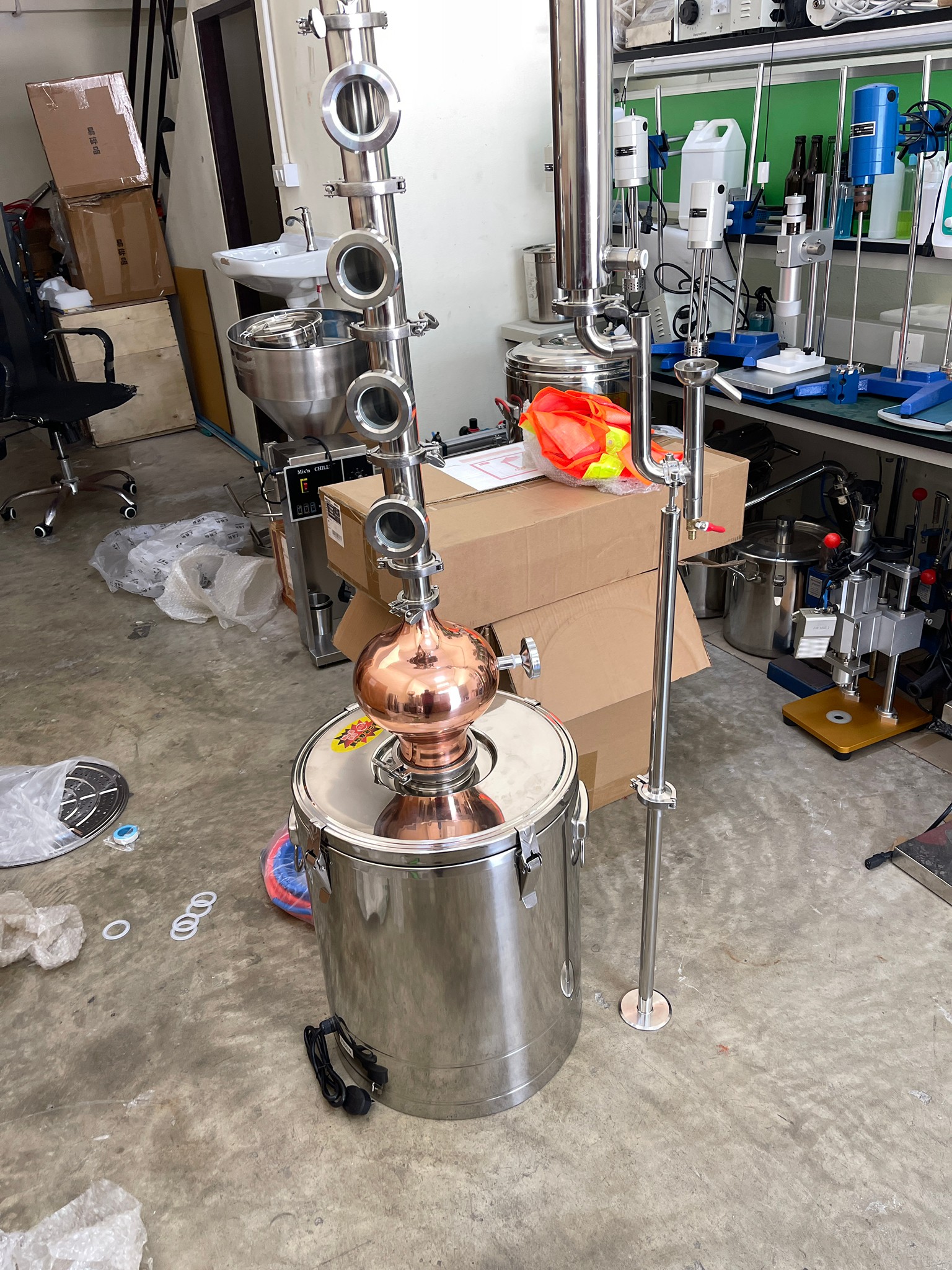 Yantai-01 PRO 60L หม้อกลั่นไฟฟ้า กลั่นเหล้า ไวน์ น้ำมันหอมระเหย