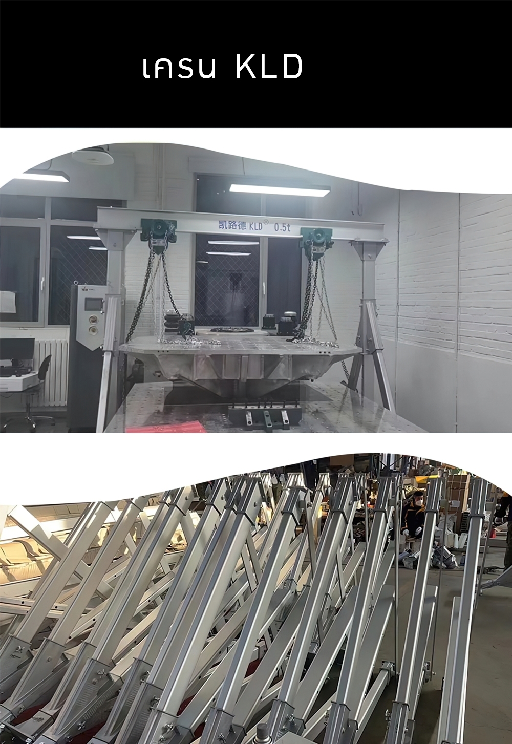 เครน KLD ทรง A ถอดแยกประกอบได้ ปรับสูงได้ 0.5t/1t/2t (เฉพาะเครน)