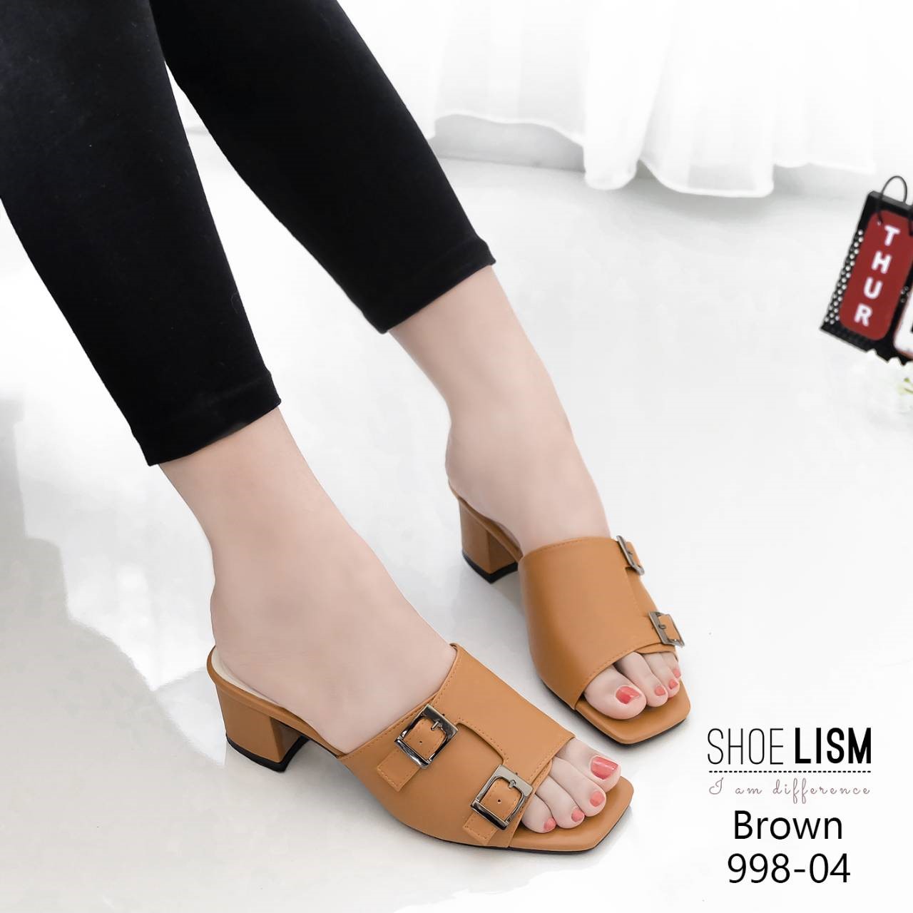 รองเท้าส้นตัน แบบสวม