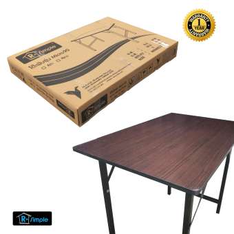 R-SIMPLE โต๊ะพับเอนกประสงค์ รุ่น MICRO-90 ขนาด 90x60x75 ซม. (ลายไม้สี Black Sapphire)