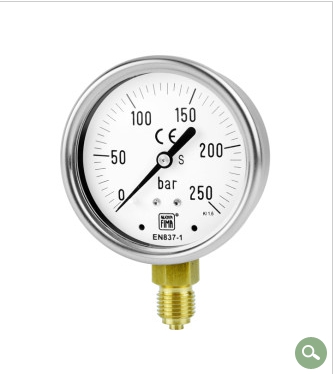 Pressure Gauge 2.1/2" 0-10 Bar เกลียว ท/ล อ/ล "Nouva Fima"