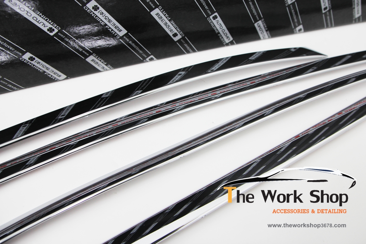 Luxury Door Visor / Ssangcarful for Rio 4 Door ( ชุดโครเมี่ยมแต่งขอบกระจกด้านบน )