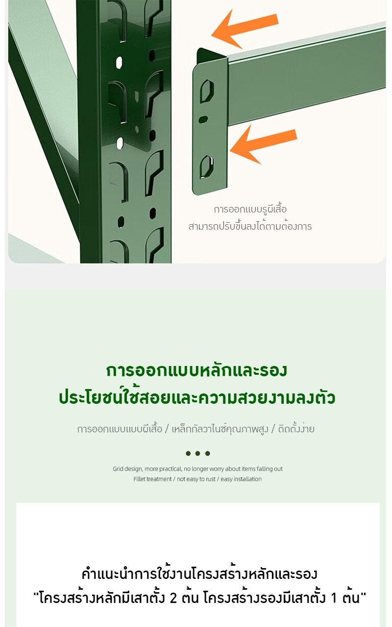 ชั้นวางของอเนกประสงค์สไตล์อุตสาหกรรม สีเขียวทหาร 🛠️ EAEA