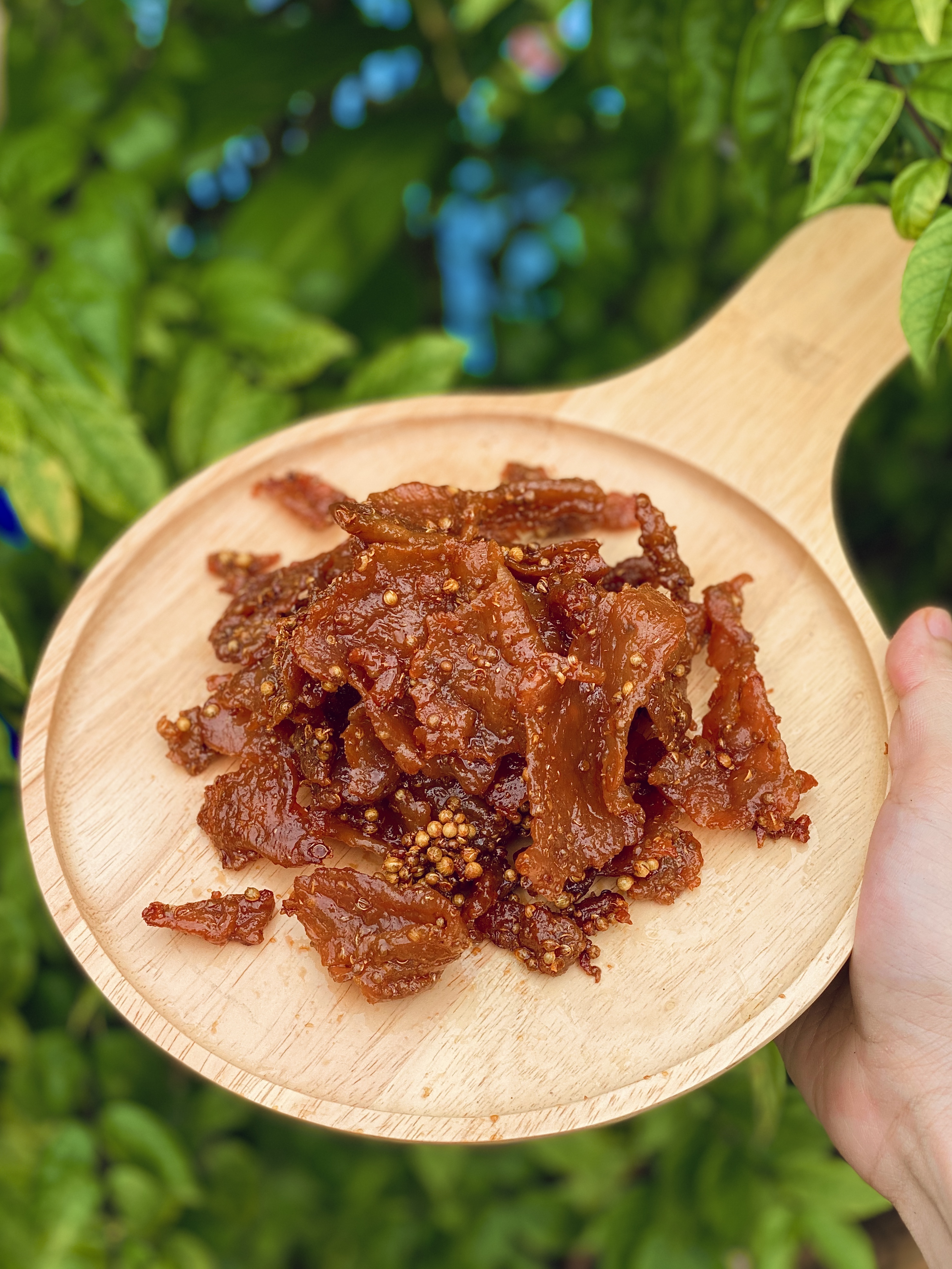 หมูแดดเดียว ใส่ลูกผักชี สูตรนิ่ม ไม่ติดมัน ทอดเสร็จพร้อมส่ง ราคาถูก