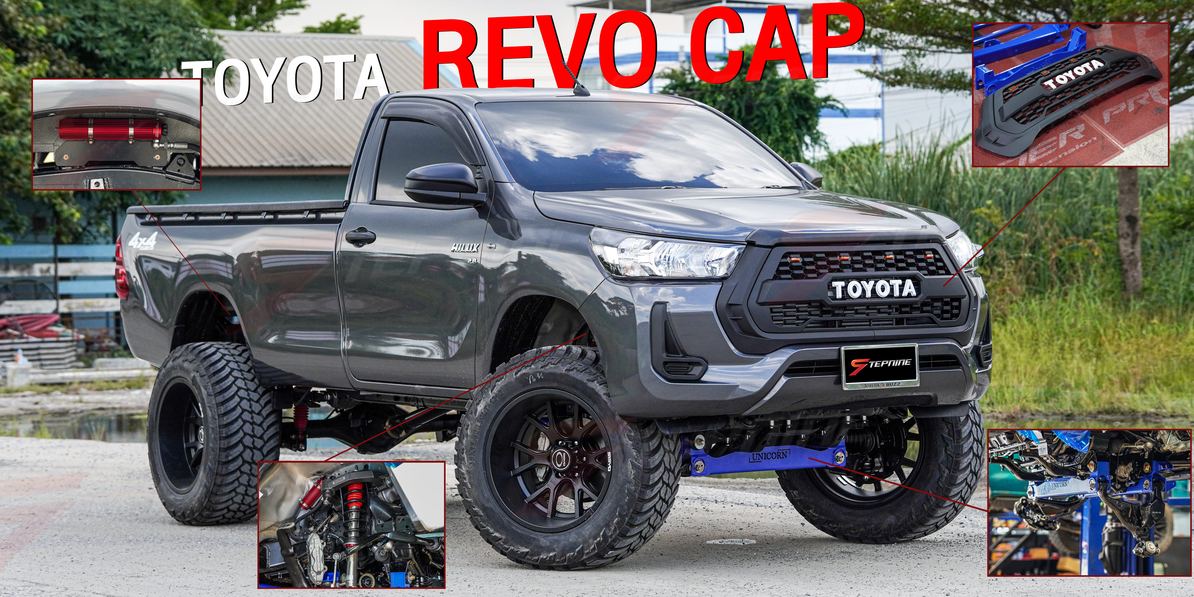 Toyota revo cap 4x4 ทรงเมกา สายลุย คันนี้ยก 4 นิ้ว