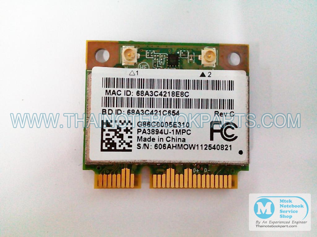 MT07099 การ์ดไวเลตโน๊ตบุ๊ค Toshiba Satellite L735 L745 G86C0005E310 PA3894U-1MPC Wireless Card (สินค้ามือสอง) 2