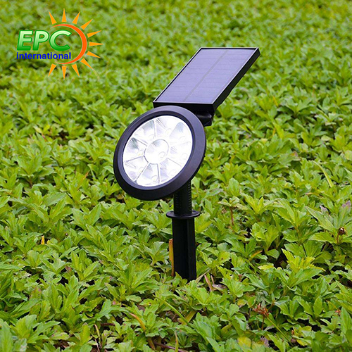 สปอร์ตไลท์ปักสนามโซล่าเซลล์ 9 LED(super bright) (เเสง : หลากสี)