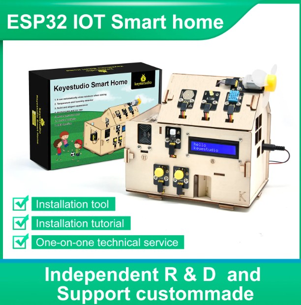 ชุดสื่อเรียนรู้ STEM โครงงานบ้านอัฉริยะ IoT ESP32 (ESP32 Smart Home Starter Kit) KS5009