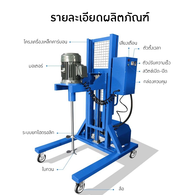 เครื่องกวนผสมของเหลวสำหรับอุตสาหกรรม รุ่น: T-200 - ความเร็วสูง ปลอดภัย ใช้งานได้หลากหลาย!