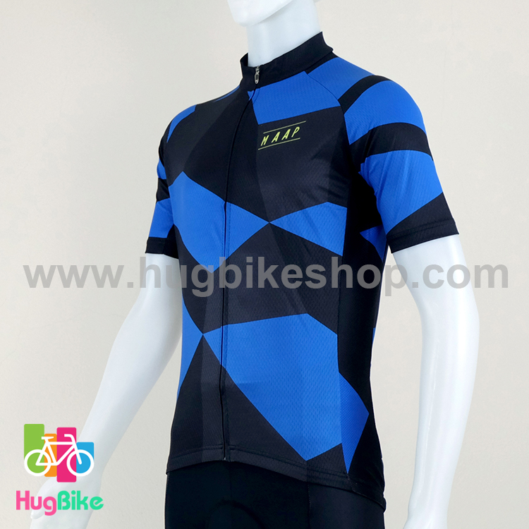 เสื้อจักรยานแขนสั้นทีม MAAP 16 (16) สีดำน้ำเงิน