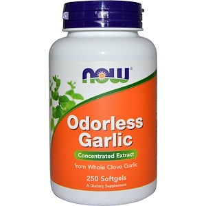 Now Foods, Odorless Garlic, Concentrated Extract, 250 Softgels