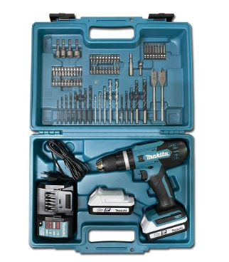 MAKITA MAKITA ชุดสว่านไร้สายกระแทก 18 โวลต์ (G-TYPE) รุ่น HP488DYEX1 เจาะเหล็กได้ 13 มม.