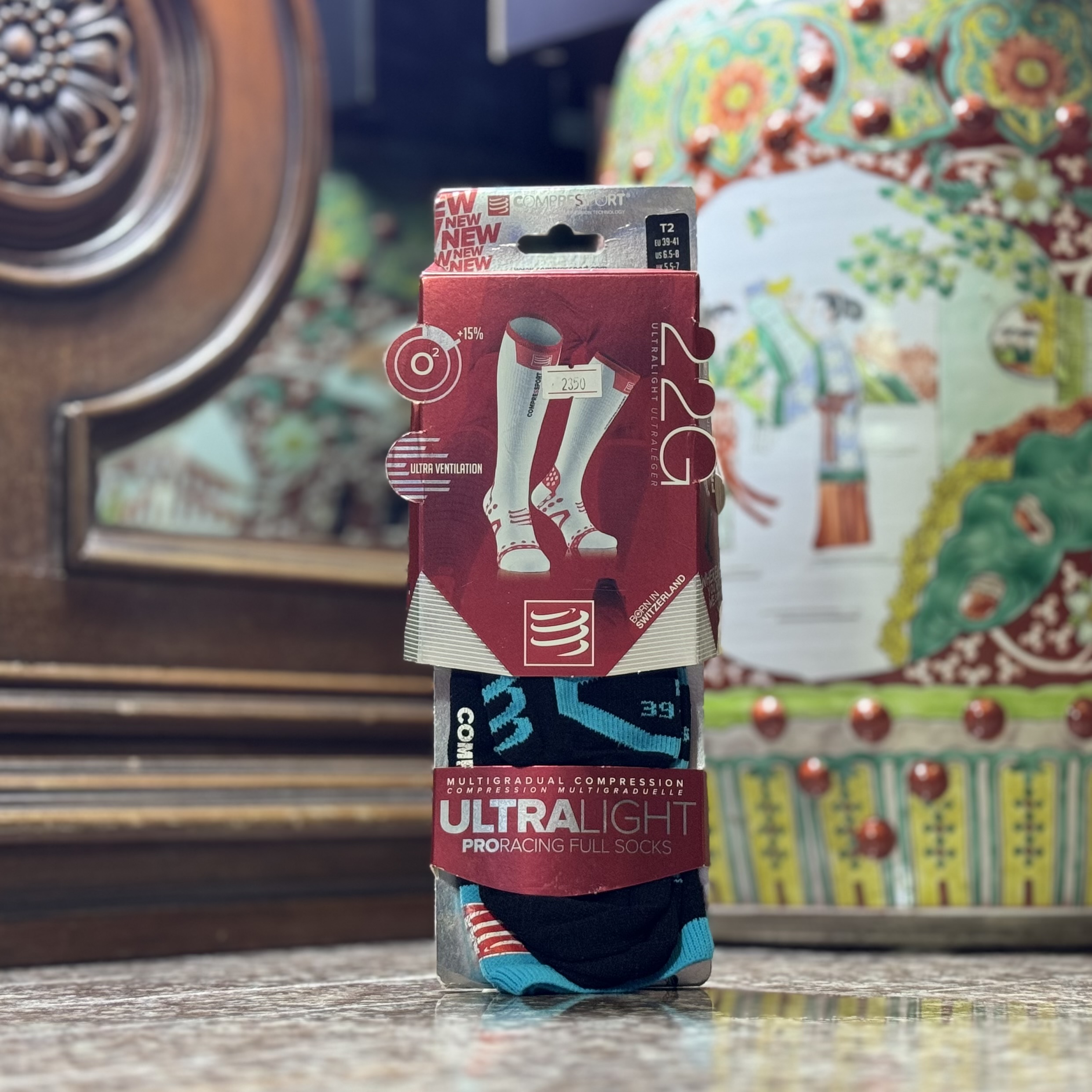 ถุงเท้าวิ่ง Compressport Ultralight Pro Racing Full Socks ‘BLACK’ (T2)