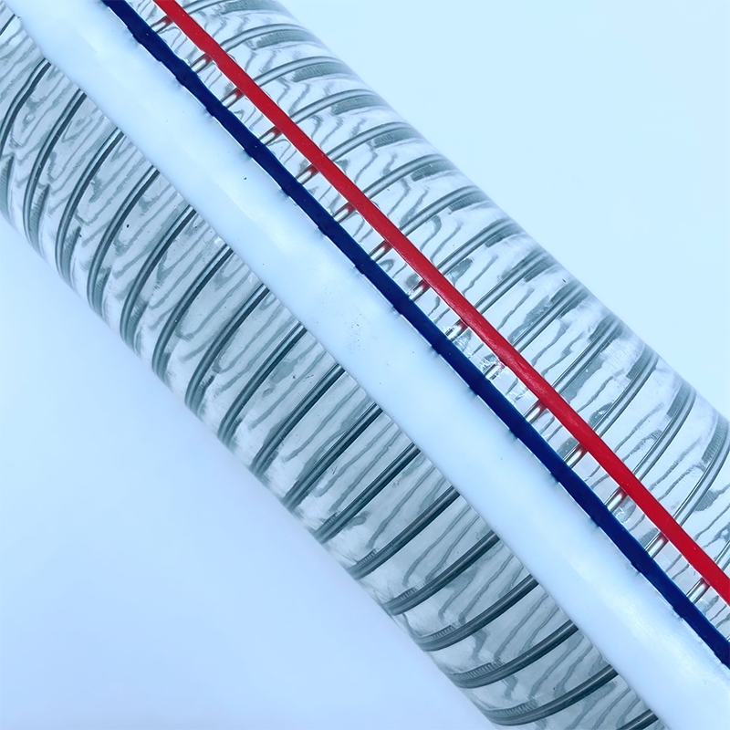 ท่อยางโปร่งแสงเสริมลวดเหล็ก สำหรับใช้กับปั๊มน้ำ ดูดน้ำ กันน้ำแข็ง และน้ำมันดีเซล เหมาะสำหรับเป็นท่อน้ำเข้าเครื่องจักร