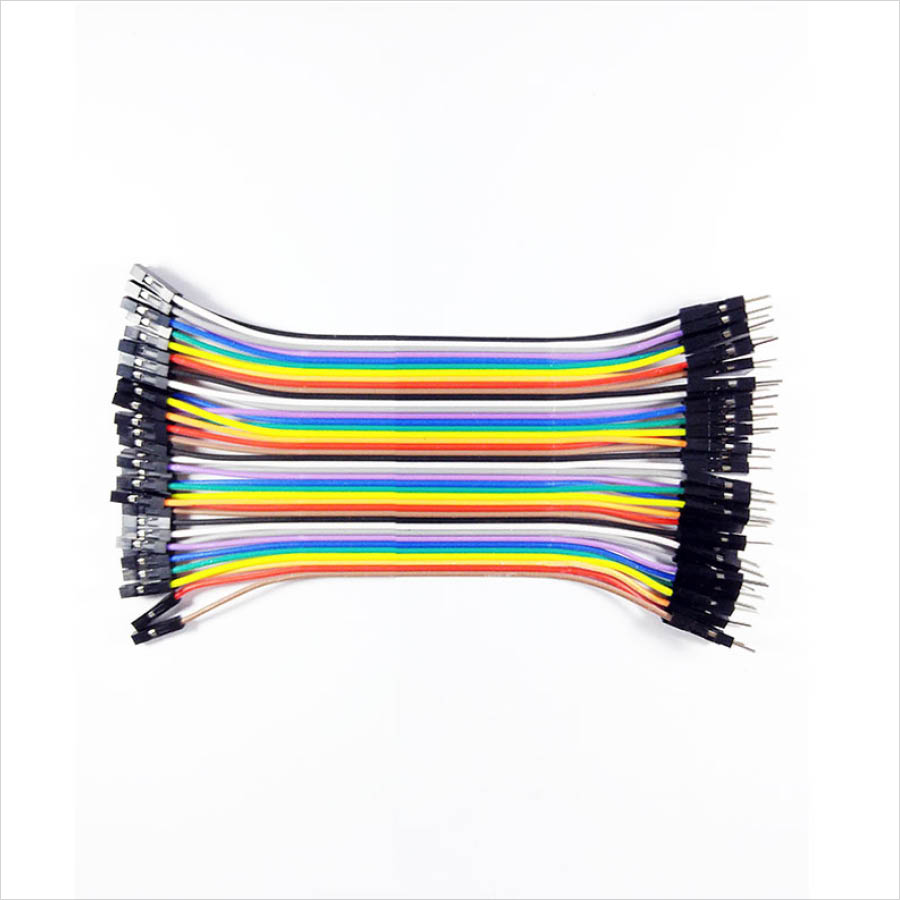 สายไฟต่อวงจรทดลอง IDC 40 เส้น แบบตัวผู้-ตัวเมีย ยาว 4 นิ้ว (Jumper wire)