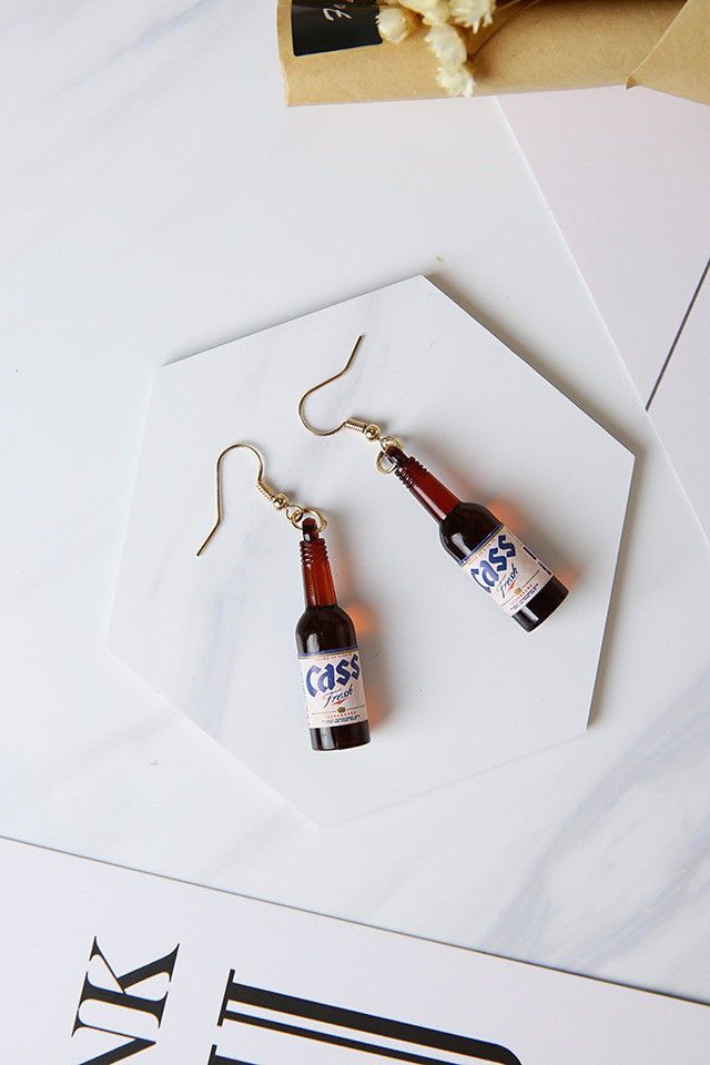 ต่างหูโซจูและเบียร์