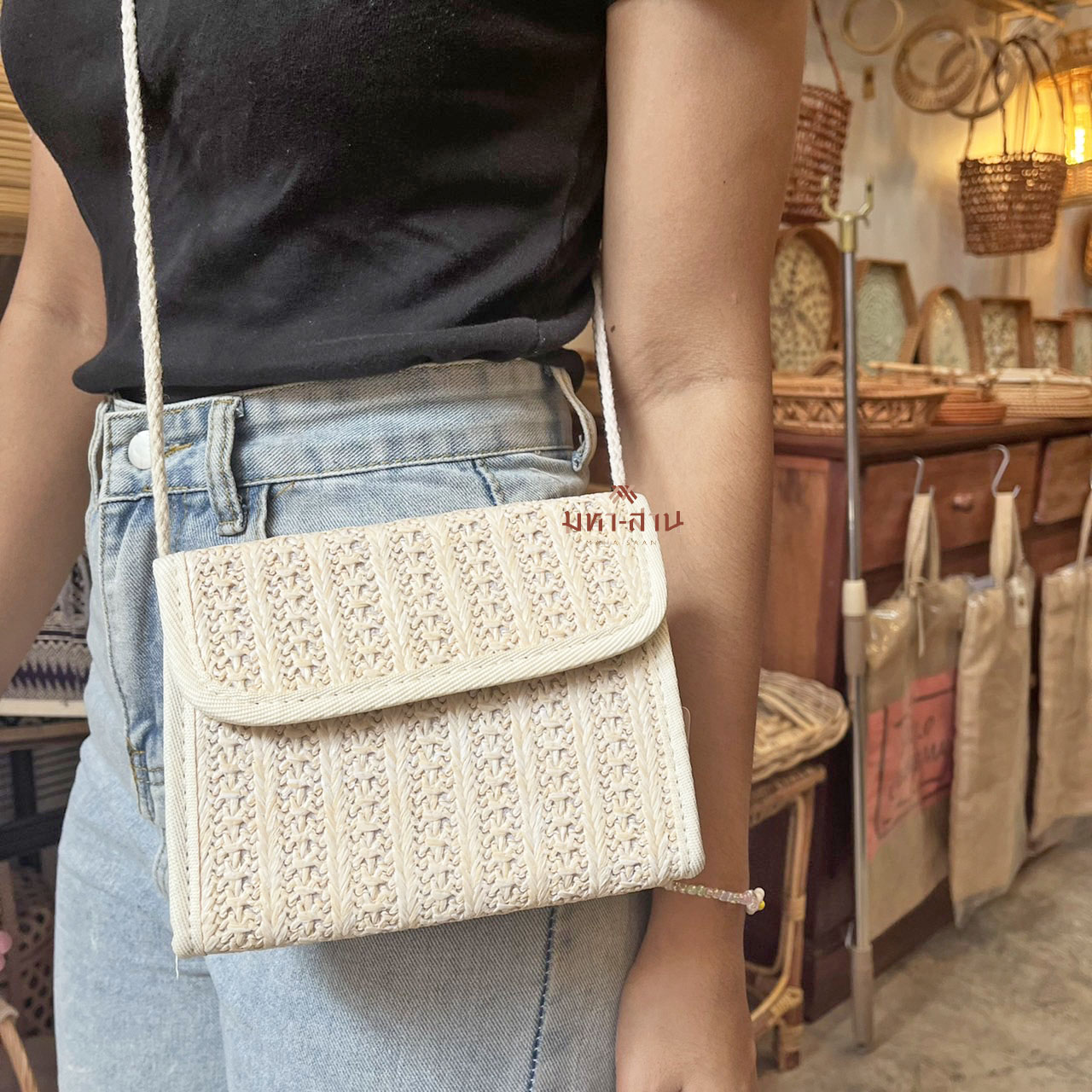 กระเป๋าฟาง กระเป๋าสะพาย กระเป๋าไปคาเฟ่ 💝