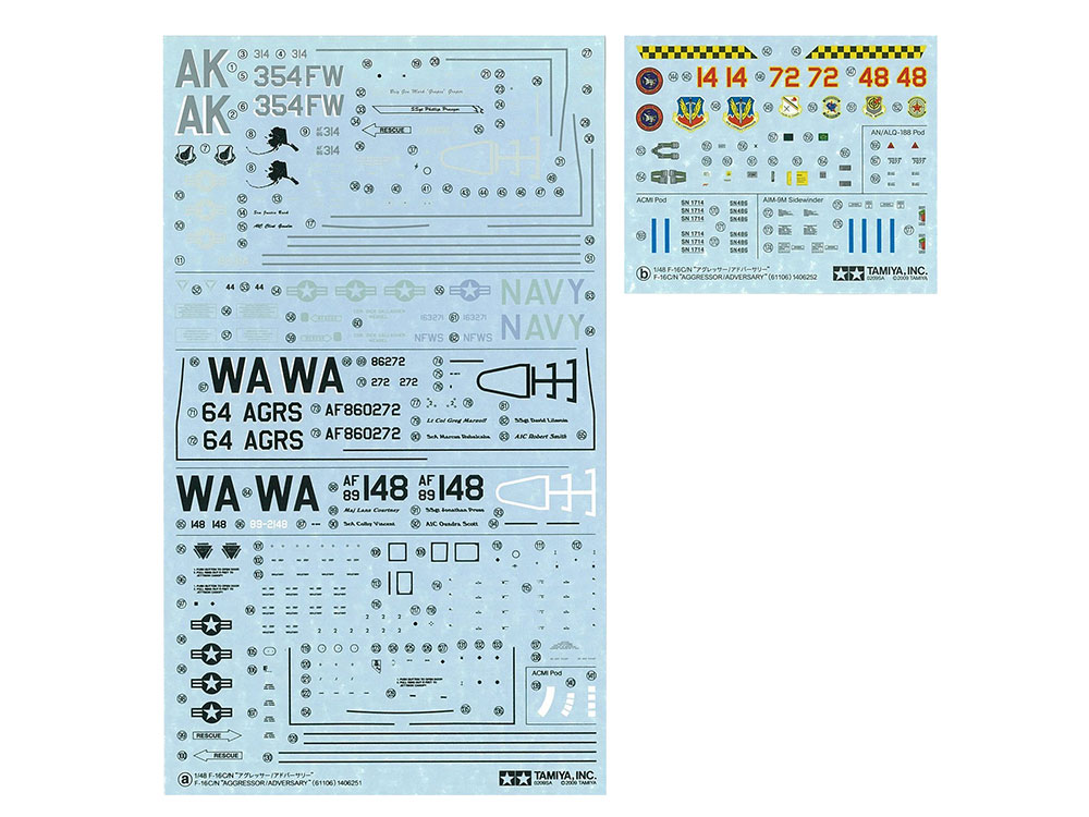 1/48 SCALE F-16C/N “AGGRESSOR/ADVERSARY”