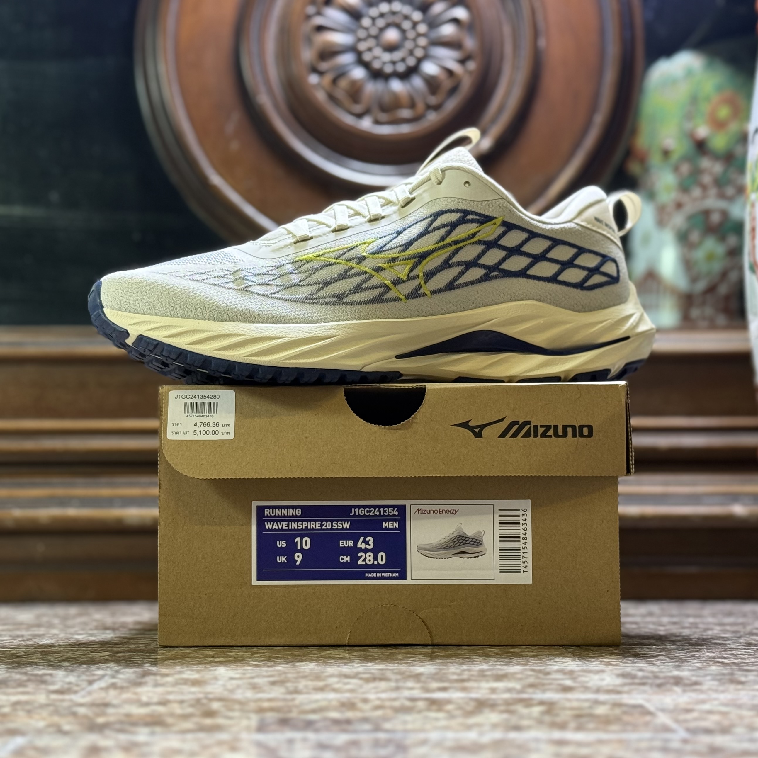 รองเท้าวิ่ง Mizuno Wave Inspire 20 Knit ‘Off White’ (M7/9/9.5/10US)