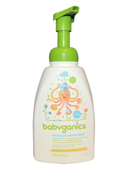 BabyGanics, Shampoo + Bodywash, Fragrance Free, 16 fl oz (473 ml)