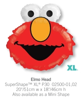 ELMO HEAD FOIL BALLOON