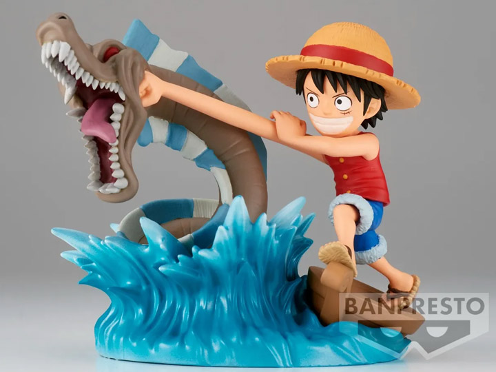 ONE PIECE WORLD COLLECTABLE FIGURE LOG STORIES-MONKEY.D.LUFFY VS LOCAL SEA MONSTER-