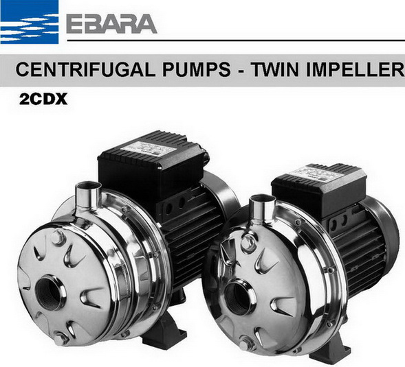Ebara 2CDX-120/30 ปั๊ม SS304 ใบพัดคู่ 3 สาย Ebara