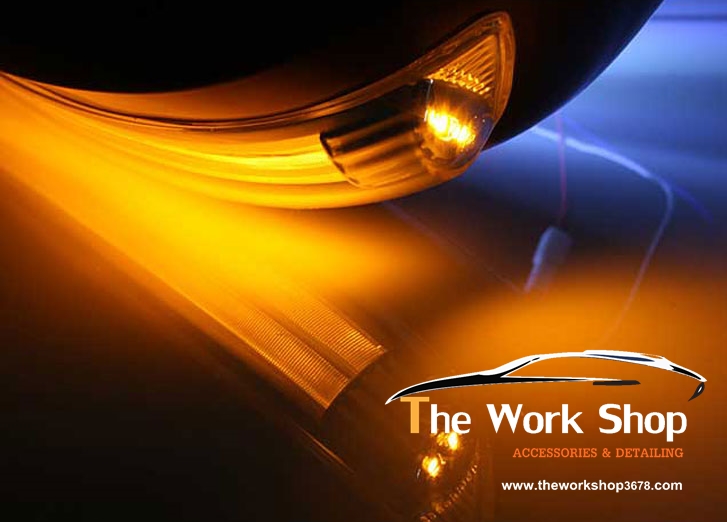 LED Side Mirror Cover Type B : White for Kyron - กระจกมองข้างสีขาว พร้อมไฟ LED แบบ B