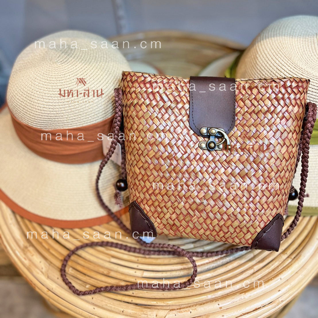 กระเป๋ากระจูดสาน สะพายข้าง crossbody bags 🍃