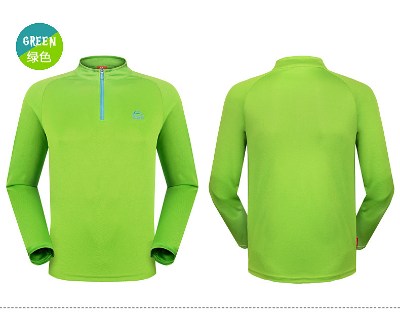 เสื้อจักรยานเสื้อกีฬา แขนยาวผู้ชาย VeoBike สีเขียว