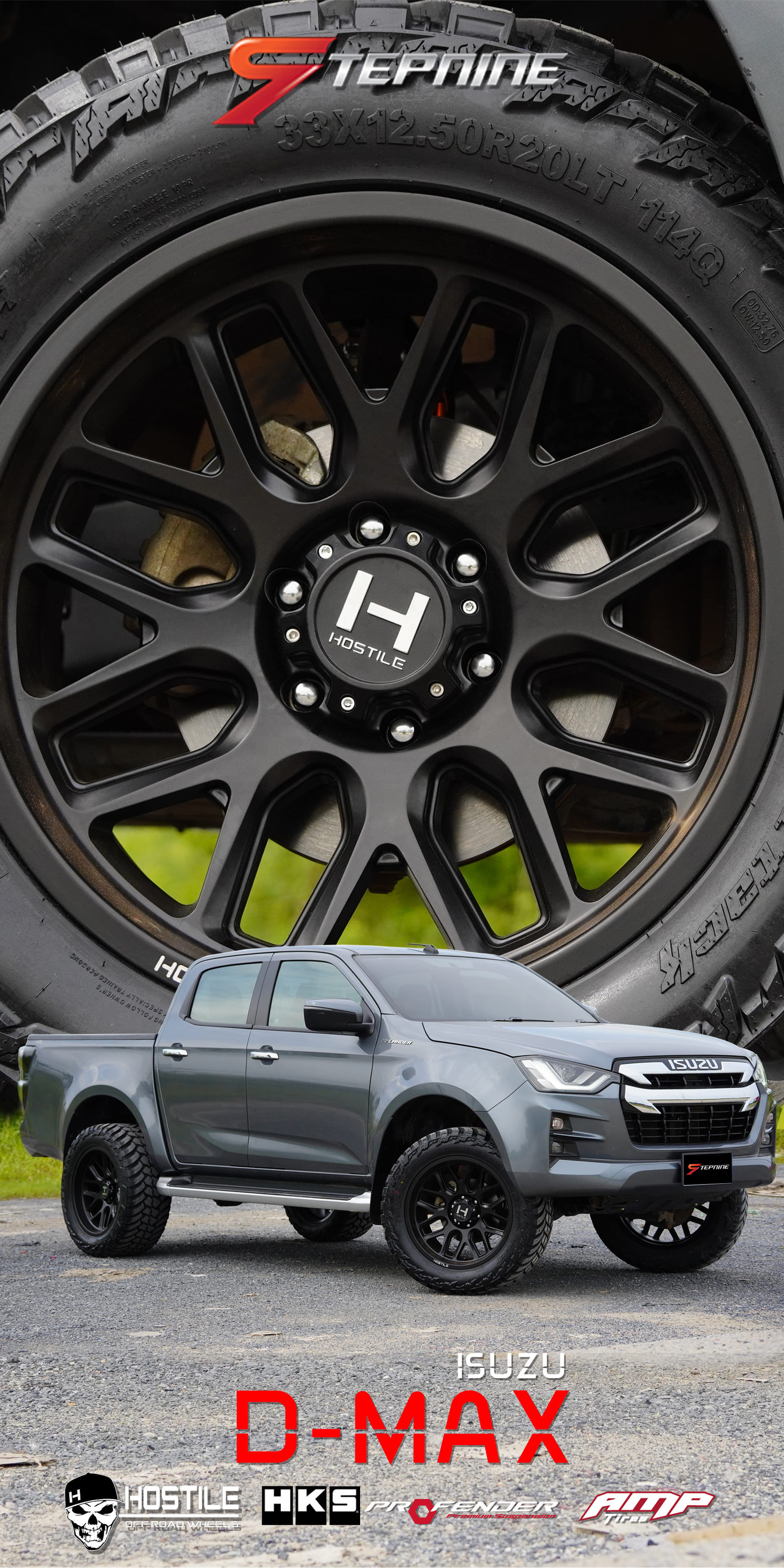 ISUZU D-MAX 1.9 Hi-lander จองคิวมาจากลำปาง จัดล้อแท้ HOSTILE