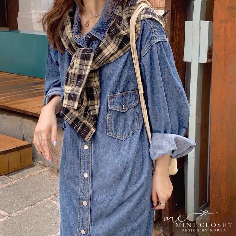 เดรสเชิ้ตยีนส์