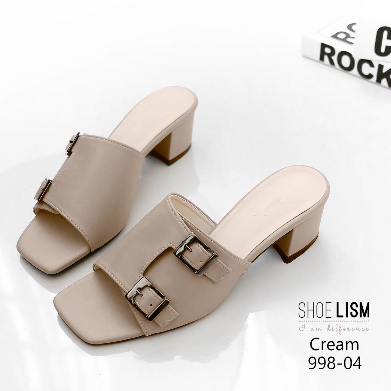 รองเท้าส้นตัน แบบสวม