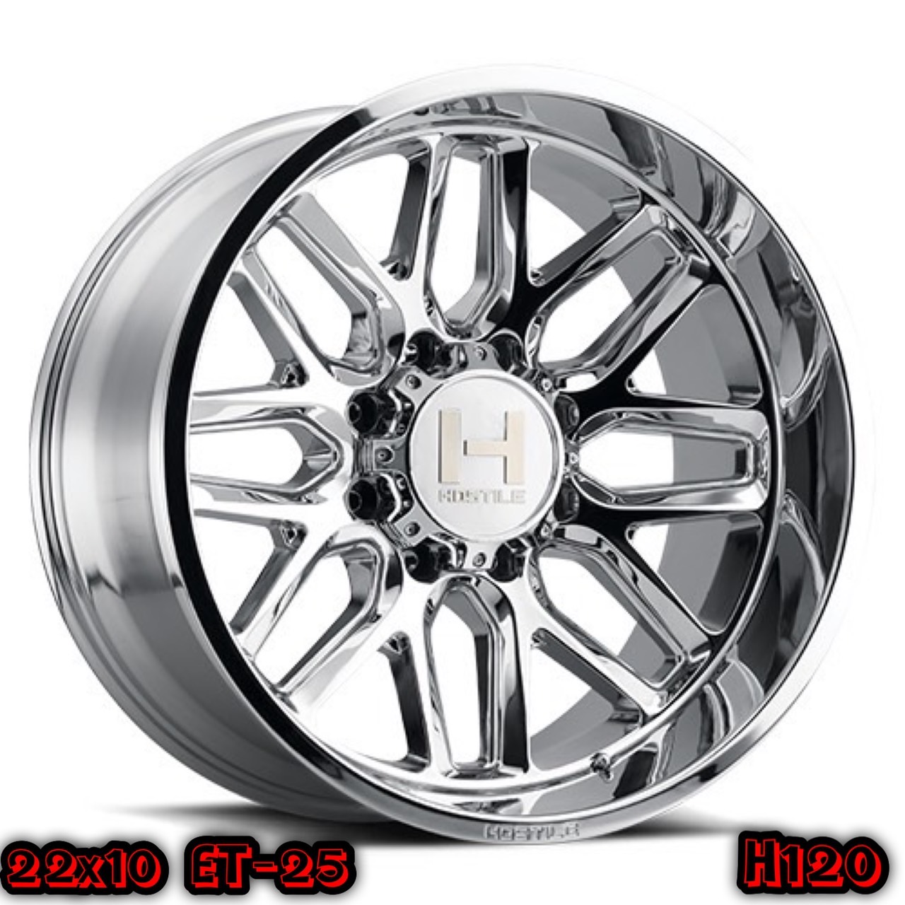HOSTILE H120 ขอบ22 สีโครเมี่ยม นำเข้าโดย STEP9