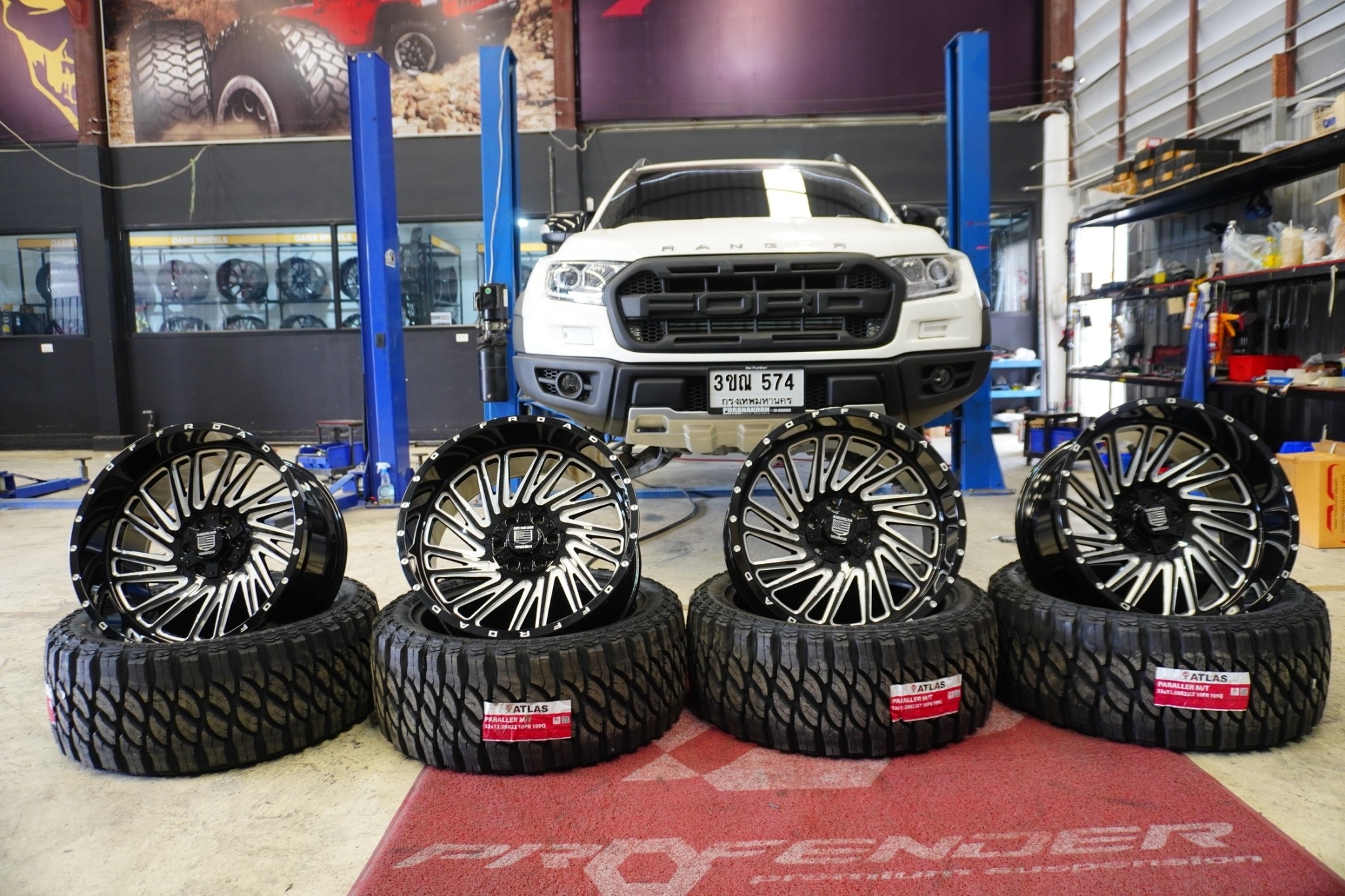 ติดตั้งเสร็จเเล้ว FORD จัดตามที่จอง ชุดโปร ขอบ22 ล้อ+ยาง ราคาถูกที่ STEP9