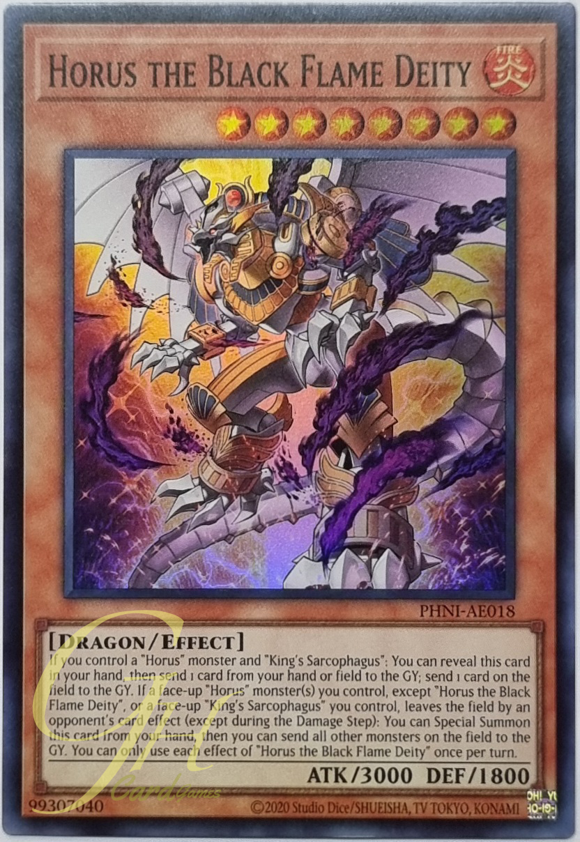 Yugioh [PHNI-AE018] Horus the Black Flame Deity (Super Rare)