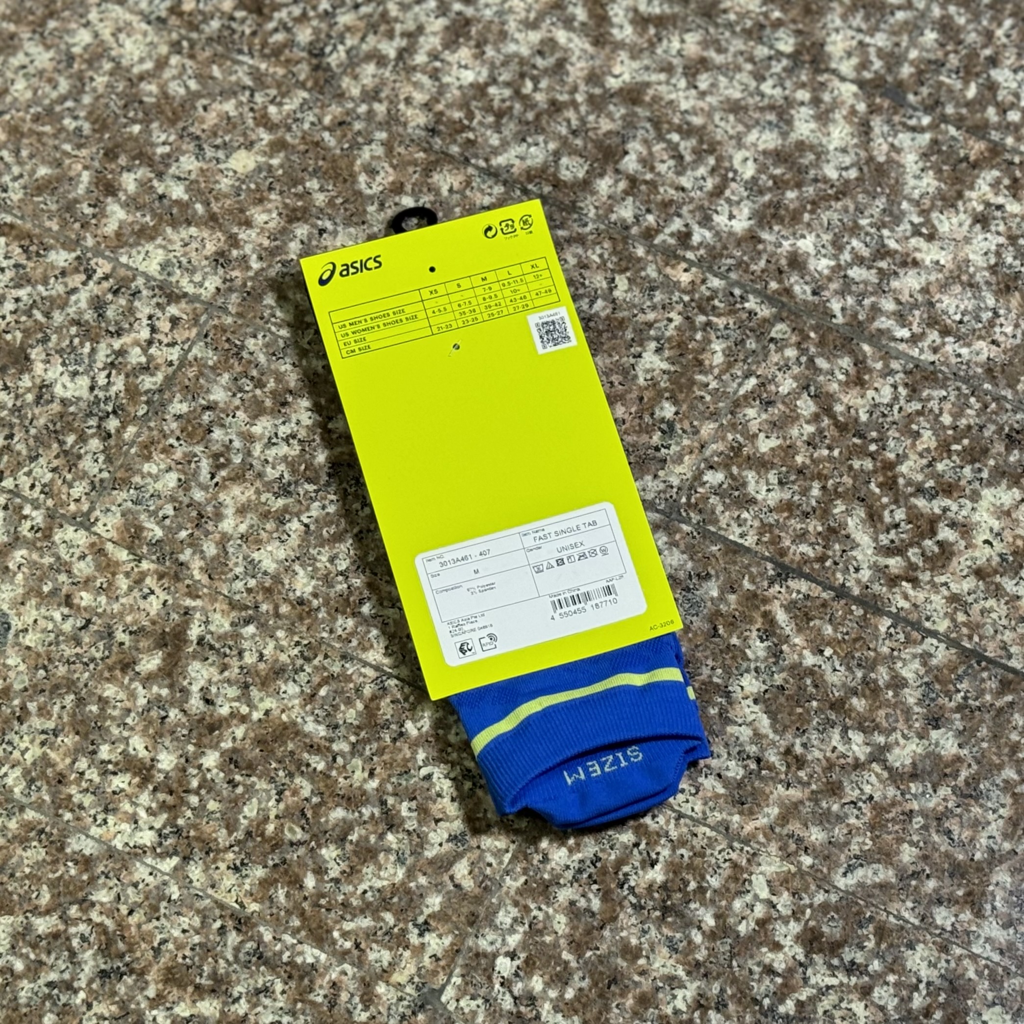 ถุงเท้าวิ่ง ASICS Fast Single Tab Running Socks ‘BLUE’ (M,L)