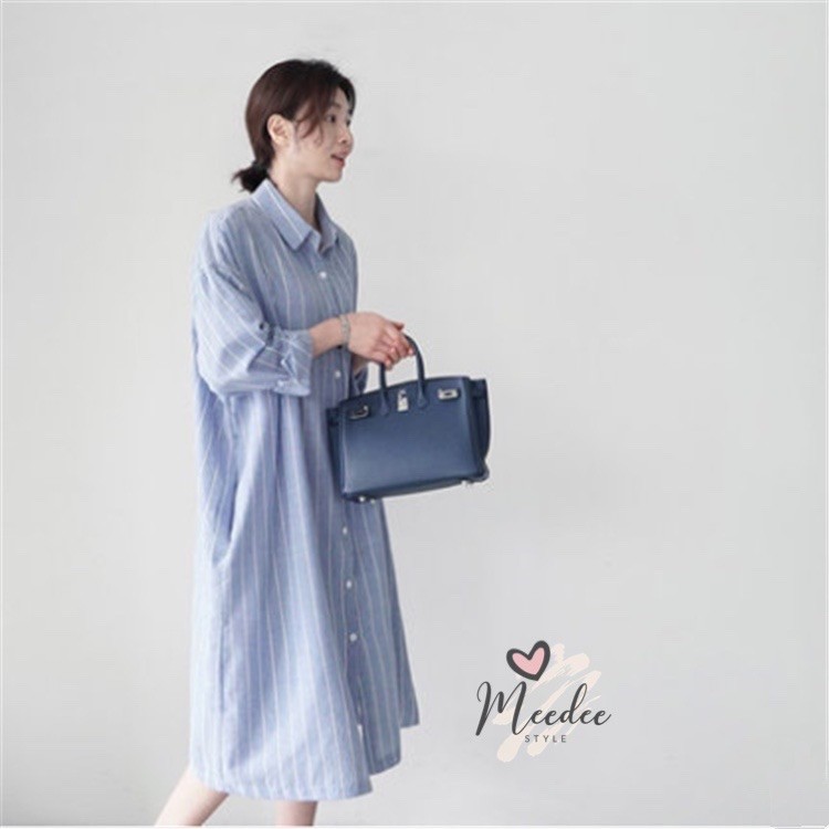 เดรสเชิ้ตลายทาง